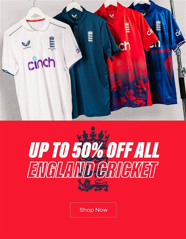 Up to 50% Off All England Cricket