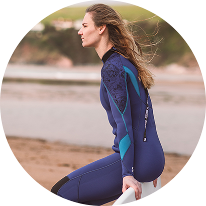 Womens-Response-5-3mm blind stitched wetsuit