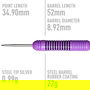 Level 2 Gary Anderson Rubberised Brass Darts 24g