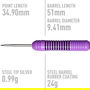 Level 2 Gary Anderson Rubberised Brass Darts 24g