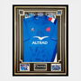 Signed France Rugby Shirt Framed - Grand Slam 2022 Jersey