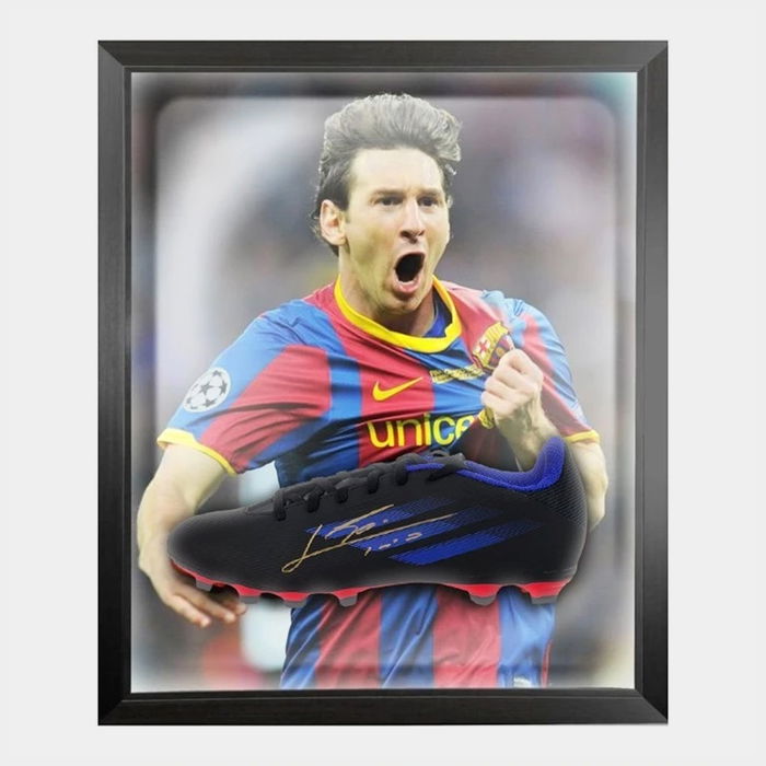 Lionel Messi Signed Football Boot Framed Auction (0015-7122949