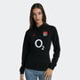 England Away Classic Licensed Long Sleeve Rugby Shirt 2022 2023 Womens