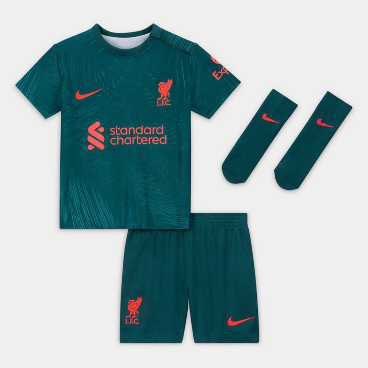 Nike Liverpool 2021-2022 Away Little Boys Mini Kit