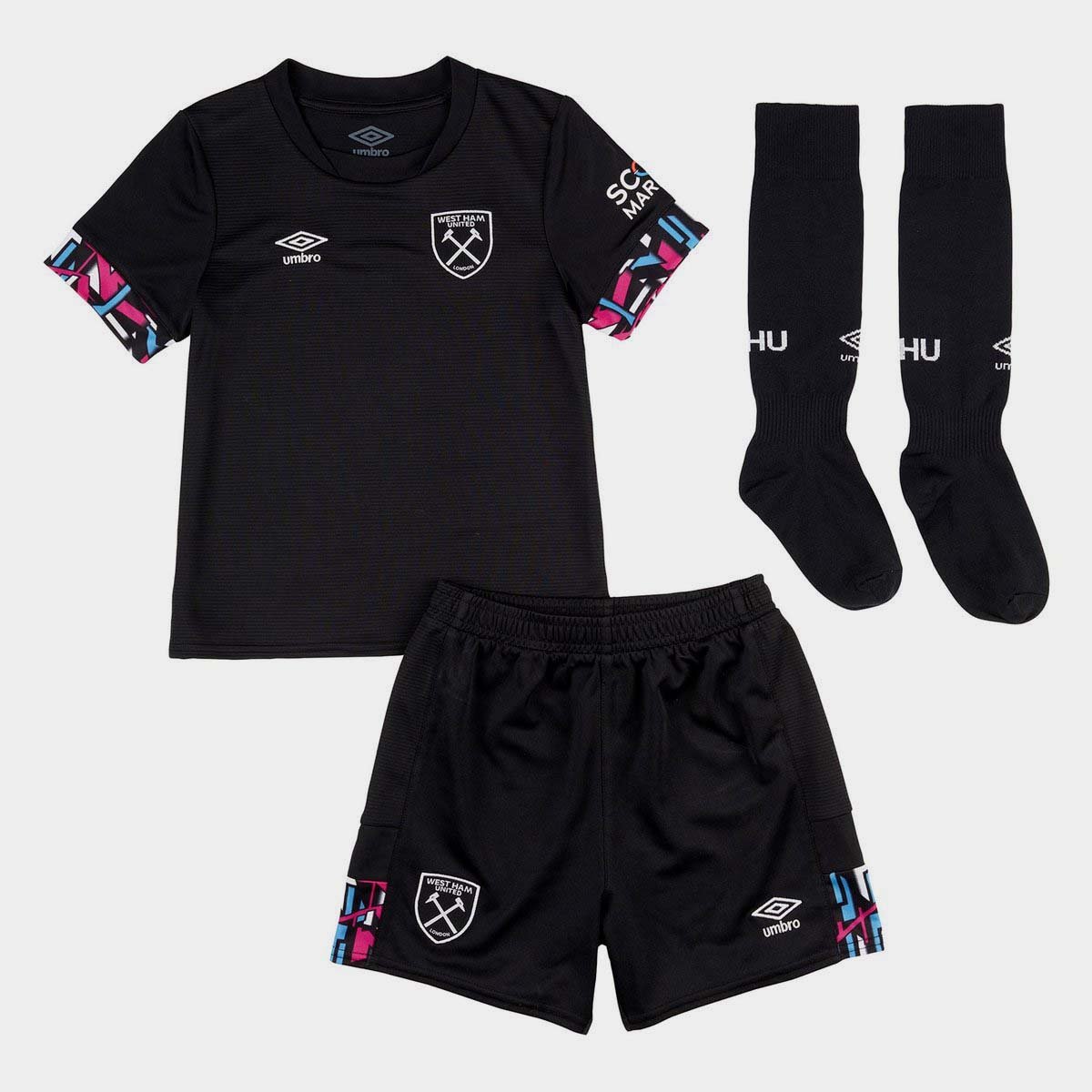 West Ham United Umbro 2022/23 Away Replica Team Jersey - Black