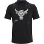 UA Project Rock Terry Short Sleeve Hoodie Mens