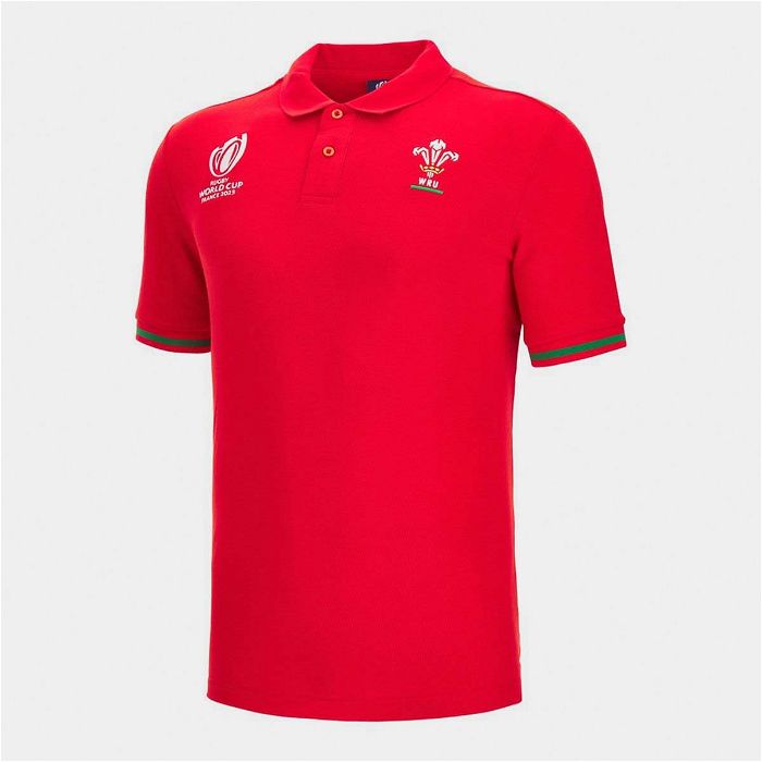 Wales RWC 2023 Supporters Mens Rugby Polo Shirt