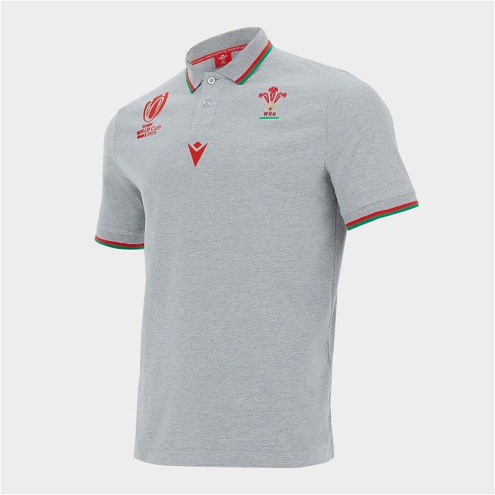 Wales RWC 2023 Pique Mens Rugby Polo Shirt
