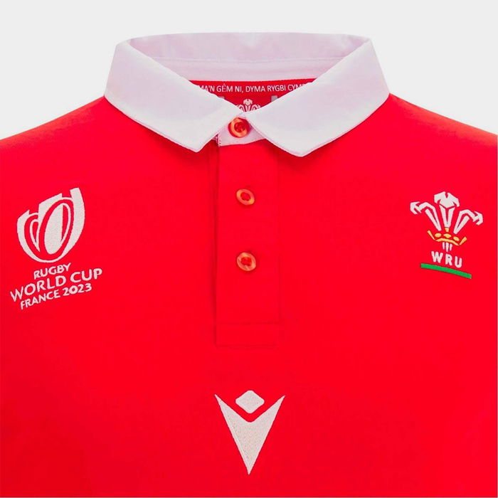 Wales RWC 2023 Long Sleeve Mens Rugby Polo Shirt