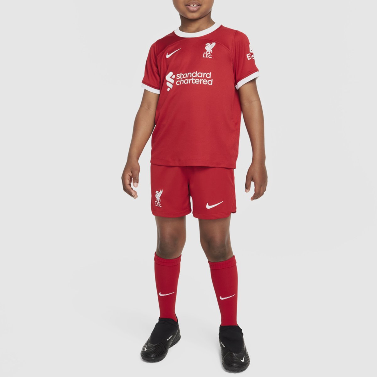 Nike 2023-2024 Liverpool Home Little Boys Mini Kit