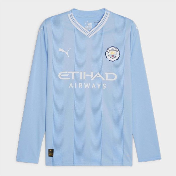 Manchester City Long Sleeve Home Shirt 2023 2024 Adults