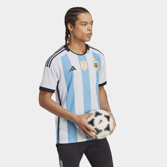 Argentina WC Home Star Jersey With FIFA Champions Badge