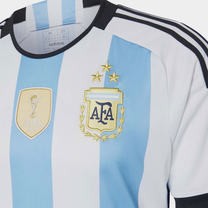 Adidas Argentina 2022 Womens 3-Star Winners Home Jersey