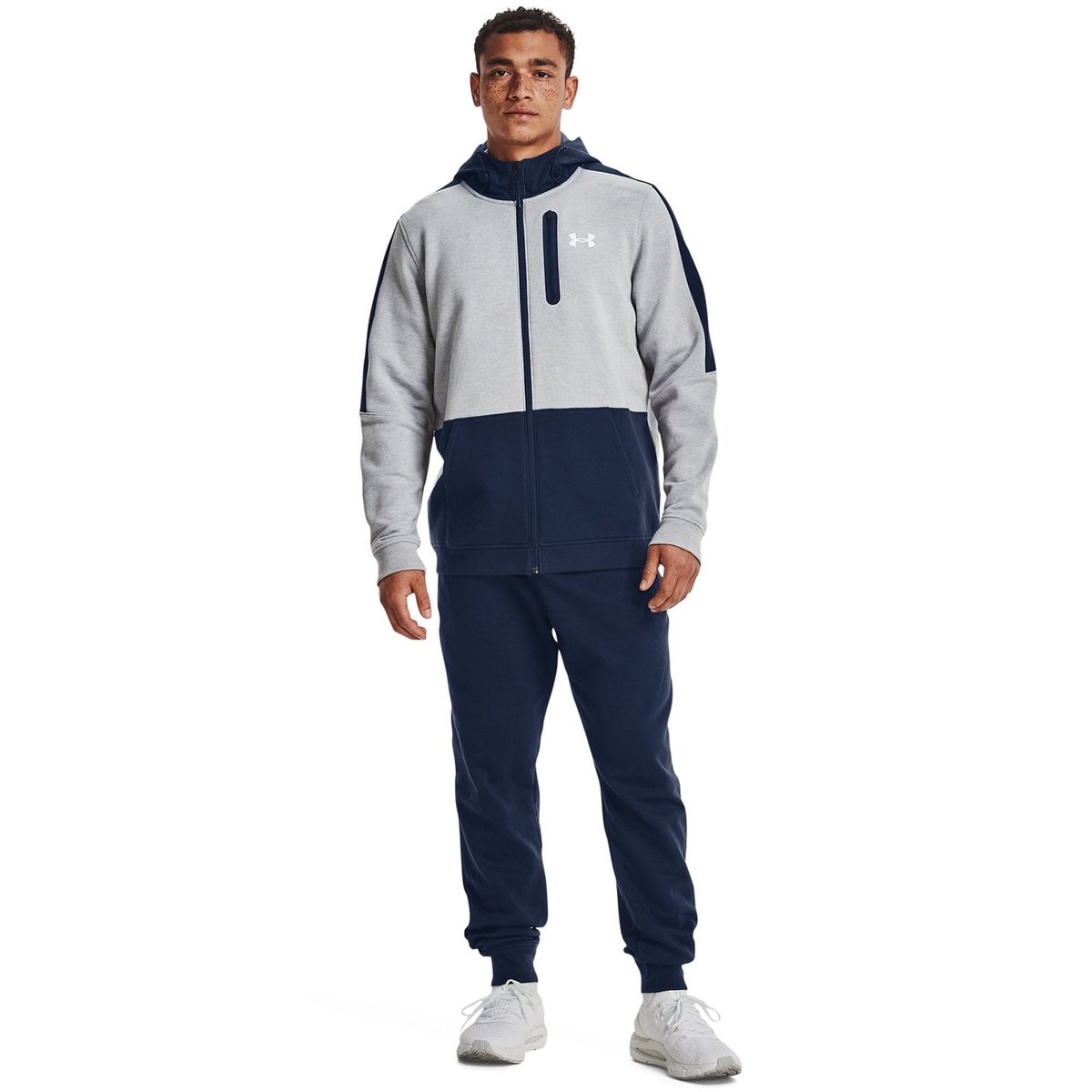 Under armour threadborne fitted deals full zip hoody mens