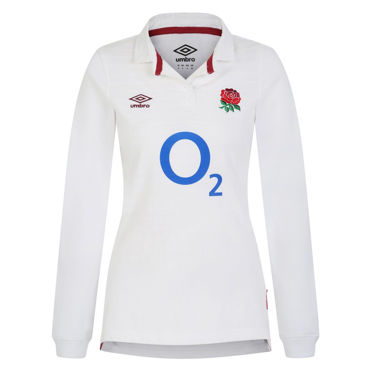 Umbro England 2023 Home Classic L/S Rugby Shirt Ladies White, £60.00