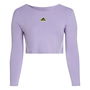 Cropped Long Sleeve Top (Plus Size) Womens