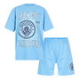 Boys Manchester City Short Sleeve Pj Set