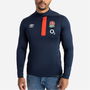 England Rugby Half Zip Fleece Top 2023 2024 Adults