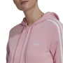 Essentials French Terry 3 Stripes Full Zip Hoodie Womens