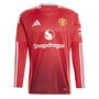 Manchester United Home Long Sleeve Shirt 2024 2025 Adults