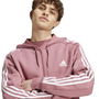 Essentials Fleece 3 Stripes Full Zip Hoodie Mens