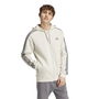 Fleece 3 Stripes Full Zip Hoodie Mens