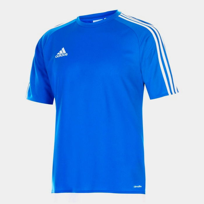 Sereno, 3 Bande, T-shirt pour hommes en Bleu et blanc