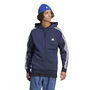 Essentials Fleece 3 Stripes Full Zip Hoodie Mens