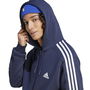 Essentials Fleece 3 Stripes Full Zip Hoodie Mens