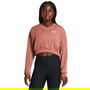 UA Rival Terry Oversized Crop Crew Sweatshirt Womens