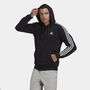 Fleece 3 Stripes Full Zip Hoodie Mens