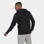 Fleece 3 Stripes Full Zip Hoodie Mens