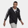 Fleece 3 Stripes Full Zip Hoodie Mens