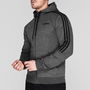 Fleece 3 Stripes Full Zip Hoodie Mens