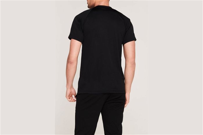Sereno, 3 Bande, T-shirt pour hommes en noir et gris