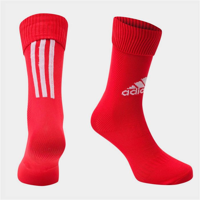 Chaussettes de football adidas Santos pour hommes en rouge