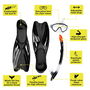 Snorkel, Mask, and Fin Set for Adults