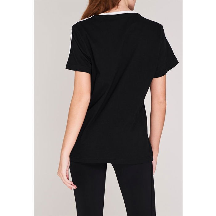 Essentials 3 Bandes, T-shirt Noir pour femmes