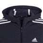 Girls 3 Stripes Zip Track Top Hoodie