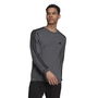 Mens Crew 3 Stripes Pullover Sweatshirt