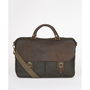 Cotton and Leather Briefcase