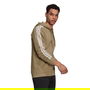 Essentials Fleece 3 Stripes Full Zip Hoodie Mens